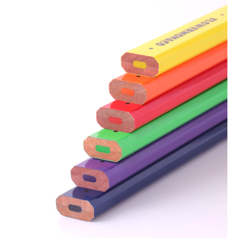 Close up of sketch pencils tips for kids