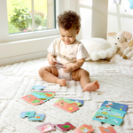 Toddler puzzle matching animals with food educational toy