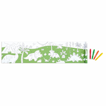 Self adhesive coloring roll used on wall for kids drawing