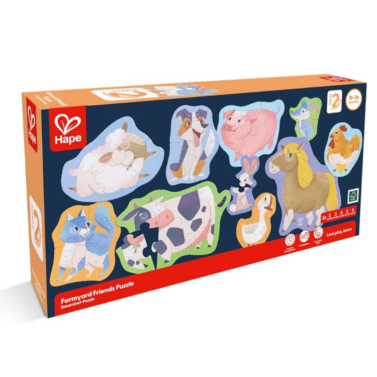 Hape Farmyard Friends wooden puzzle with farm animals for toddlers Kenya