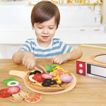 Children playing with pizza playset toy in Nairobi