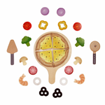 Kids pizza toy slices with colorful toppings learning toy