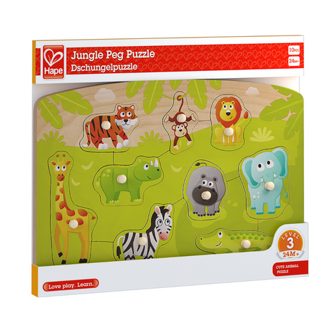 Jungle Peg Puzzle Cheza Plus