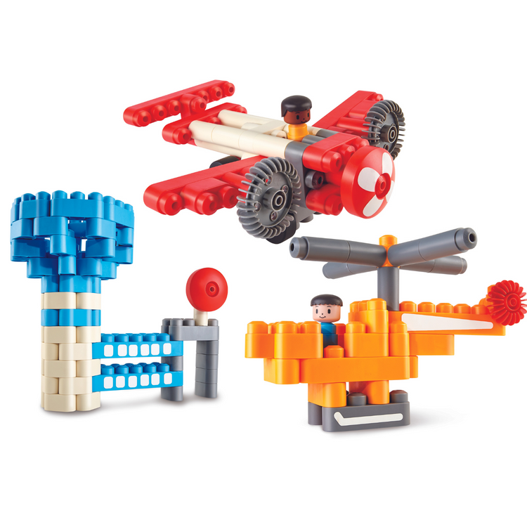 City Airport Building Blocks Cheza Plus, building blocks Kenya, safe blocks kids, construction toy, Hape toys, German toys, made in Germany, Montessori blocks, Montessori education, home schooling toys, online shop for kids in kenya, airplane toy